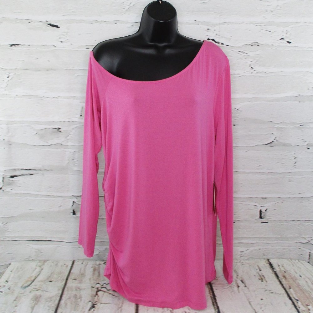 Halogen One Shoulder Stretch Knit Fitted Top